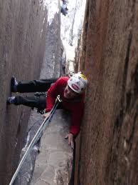 Following one of the great chimney pitches. Thanks to my patrner Dwight  Bishop for leading, and