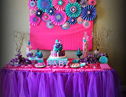 Pink Purple Turquoise It S A Girl Baby Shower Baby Shower With Touch Of Glamour Catch My Party