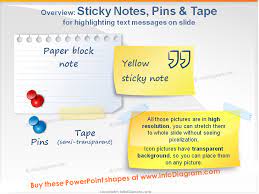 Ppt Pictures Sticky Note Pin Tape Elements For Slides Sticky Notes Business Presentation Presentation Templates