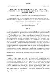 Semantic scholar profile for malaysia. Pdf Marital Status Career And Income As Indicators Of Life Satisfaction Among Middle Aged Career Women In Hulu Langat Selangor Malaysia