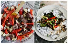 Tin foil or hobo dinners are a fun and easy dinner option for home or camping. Steak And Pepper Foil Packets On The Grill Casa De Crews