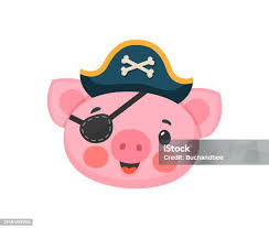 Mignon Pirate Petit Cochon Dessin Animé Animal Aquarelle Illustration  Vecteurs libres de droits et plus d'images vectorielles de Animaux de  compagnie - iStock