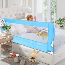mesh safety baby bed rails 70 inches blue walmart com in 2021 bed rails for toddlers baby bed bed rails