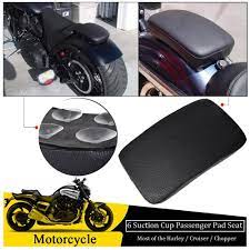 Motorcycle Suction Cup Rectangular Rear Pillion Passenger Pad Seat For Harley Davidson Bobber Chopper Motorbike Accessories Seats Benches Aliexpress