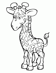 Cartoon of a little cute giraffe stands 600x776 1 cute giraffe coloring page pages free online murs Cartoon Printable Giraffe Pictures