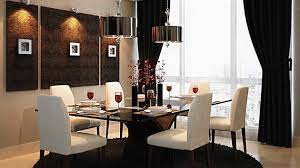 Clad in black and white floral wallpaper, this charming dining room features an ikea pedestal dining table surrounded by ghost dining chairs placed in front of. 20 Gorgeous Black And White Dining Areas For Your Home Home Design Lover