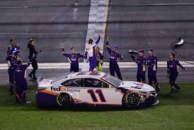 Denny Hamlin Was Unaware Of The Ryan Newman Situation While Celebrating Daytona 500 Win Racing News In 2020 Denny Hamlin Daytona 500 Racing