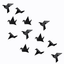 Origami Birds Origami Cranes Paper Cranes Origami Art Origami Tattoo Flying Birds Illustration Paper Birds Birds Black O Em 2020 Origami Tsuru Estampas Origami