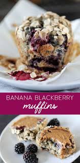 Blackberry Banana Muffins With Oat Topping Breakfast Muffin Banana Blackberries Recipe Via Inspir Bake Sale Recipes Banana Oatmeal Muffins Banana Muffins