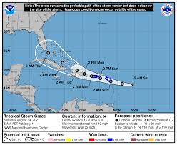 And that's not the only storm brewing in the tropics. Coast Guard Sets Port Condition Yankee In Puerto Rico The U S Virgin Islands Due To Tropical Storm Grace