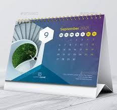 Apakah anda atau perusahaan anda sudah membuat bahkan mencetak kalender 2020 ?. 2021 Template Desain Kalender Meja Premium Envato Download