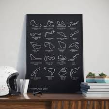 Gp Track 2019 Calendar Print F1 Calendar Formula One Formula 1