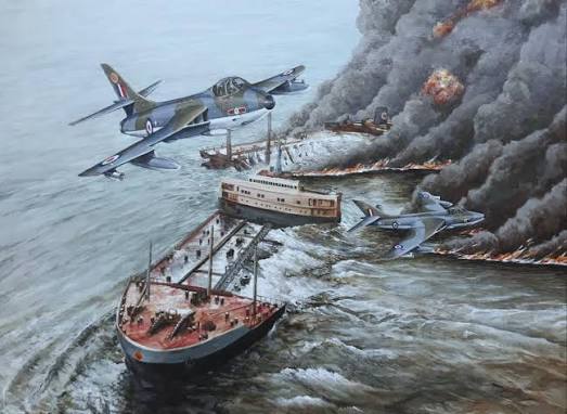 On this day, 28 March 1967, the bombing of the oil tanker Torrey Canyon in  an attempt to sink it, after it crashed off the coast of Cornwall!