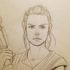 Rey Sketch Star Wars Art Star Wars Fan Art Star Wars Drawings