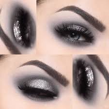 Black And Silver Smokey Eye Silver Gray Smokey Eye With Eyelure 205 Dramatic Eyelashes Eylure Eyelure Eyelurelashes Madamemadeline Grey Smokey Eye Silver Smokey Eye Glitter Smokey Eye
