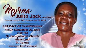 A Service of Thanksgiving Celebrating the life of Myrna Jack