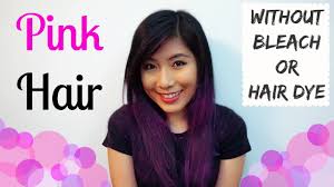 In today's video i will be showing you how to dye your natural hair from black to red with no bleach ! Pink Hair Without Bleach Or Hair Dye Aforalyce Youtube
