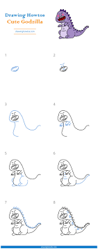 Godzilla is a japanese movie monster that looks like a prehistoric giant lizard. How To Draw Godzilla Step By Step Easy Drawing Guides Drawing Howtos
