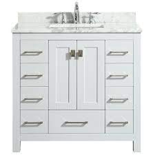 Bathroom vanity 36 inches wide. Eviva Evvn411 36wh Hampton 36 Inch Transitional Bathroom Vanity With White Carrara Countertop And White Undermount