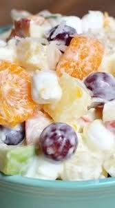 Creamy Fruit Salad Recipe Creamy Fruit Salads Fruit Dishes Recipes