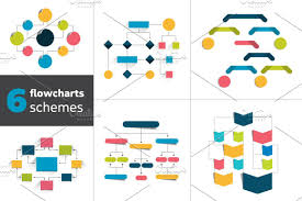 Flowchart Schemes For Infographics Box Business Chart