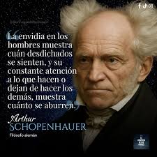 📘 De “Aforismos sobre la sabiduría de la vida” (“Aphorismen zur  Lebensweisheit”, 1851), donde Schopenhauer analiza los factores que  determinan la felicidad humana. Allí reflexiona que la envidia y la  curiosidad malsana