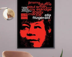 Ella Fitzgerald jazz poster
