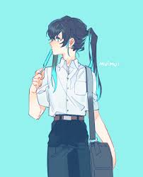 Discovered By Hasmei ٩ ۶ Find Images And Videos About Art Blue And Aesthetic On We Heart It The App To Get Lost Anime Demon Blue Anime Anime Guys