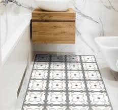 Badematte 3 x badezimmer teppich waschbar matte rutschfest wc vorleger, bad teppich + u form teppich + toilet. Waschbare Und Originale Vinyl Teppiche Furs Bad Tenstickers