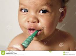 Baby Brushing Teeth Stock Photo Image Of Brushing Dental 19482076