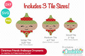 Download Christmas Friends Arabesque Tile Ornament Svg Bundle