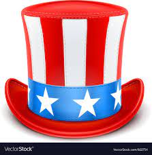 Usa Top Hat For Independence Vector Image On Vectorstock Patriotic Hats Art Images Business Icons Vector