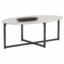 A coffee and coffee table from the irongate collection evokes warmth and charm. Sunpan Kiara Coffee Table Gun Metal White Marble Unlimited Furniture