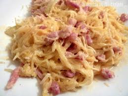 Courge Spaghetti A La Carbonara Ou Comment Faire Manger De La Courge Aux Petits Et Grands La Cuisine Au Fil D Ariane Courge Spaghetti Recette Courge Recettes De Cuisine