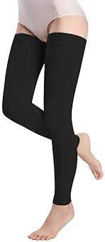 Amazon Com Medical Thigh High Compression Stockings For Women Men Footless Firm Support 15 20 Mmhg Gradie Compression Stockings Compression Socks Thigh Highs