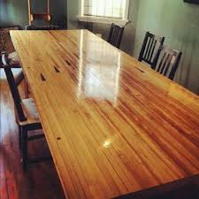 How Cool A Dining Room Table Made Out Of An Old Bowling Lane Dining Room Table Home Projects Home