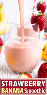 4 Ingredient Strawberry Banana Smoothie Evolving Table Recipe Strawberry Banana Smoothie Banana Smoothie Strawberry Banana Smoothie Recipes