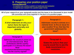 Your position paper centers around a topic that is supported by research. 6 Preparing Your Position Paper Learning Objectives To Research Your Country S Position On Healthcare And Medication To Organise Your Research Into Ppt Download