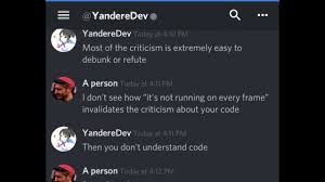 Yanderedev Takes Criticism Extremely Well Youtube