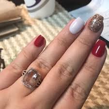 Christmasnails Christmas Nails Nexgen Red White And Gold Gold Gel Nails Christmas Gel Nails Gold Acrylic Nails