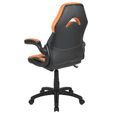 This swivelling gaming chair is a fully adjustable throne that will satisfy the most demanding gamers. X10 Gaming Chair Racing Office Ergonomic Computer Pc Adjustable Swivel Chair With Flip Up Arms Orange Black Leathersoft