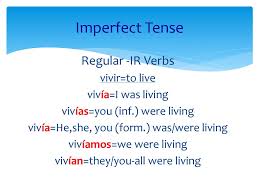 The written lesson is below. Imperfect Tense Is The Other Past Tense Used In Spanish Ppt Download