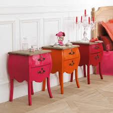 Mesita De Noche Con Cajones De Roble Rojo 45 Cm De Largo Mobilier De Salon Decoration Meuble Et Relooking De Mobilier