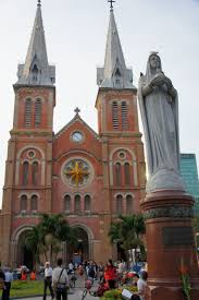 Notre Dame Cathedral The Virgin Mary Statue Ho Chi Minh City Saigon Vietnam Saigon Vietnam Virgin Mary Statue Ho Chi Minh City