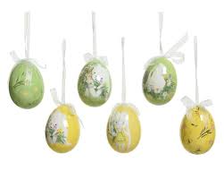 Gewöhnlich ein hartgekochtes hühnerei, das traditionell zu ostern verschenkt oder gegessen wird. Ostereier Zum Aufhangen Hasen Blumen 6cm 6 Kaufland De