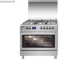 800 x 550 x 850 mm. Svan Svk9562fex Cocina Gas Butano Inox 5 Fuegos Horno Electrico
