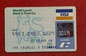 Check spelling or type a new query. Merrill Lynch Bank Classic Visa Credit Card Exp 1989 Free Ship Cc1769 Ebay