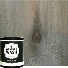 Use a foam brush to paint the wood with the wash solution. Mist Aging Stain Weatherwash