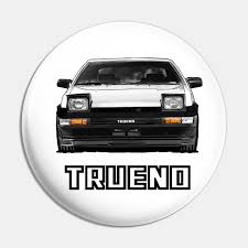 La serie ae86 de toyota corolla levin y toyota sprinter trueno son modelos pequeños de motor delantero / tracción trasera dentro de la gama corolla (e80) de quinta generación de motor delantero / tracción delantera , comercializados por toyota desde 1983 hasta 1987 en configuraciones coupé y liftback. Toyota Ae86 Trueno Trueno Ae86 Pin Teepublic De