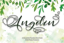 About 2% of these are electronic signs. Angelin Font By Thomasaradea Creative Fabrica